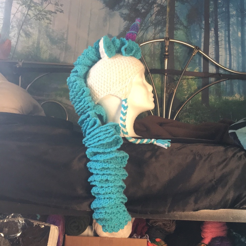 Handmade Crochet Unicorn Hat